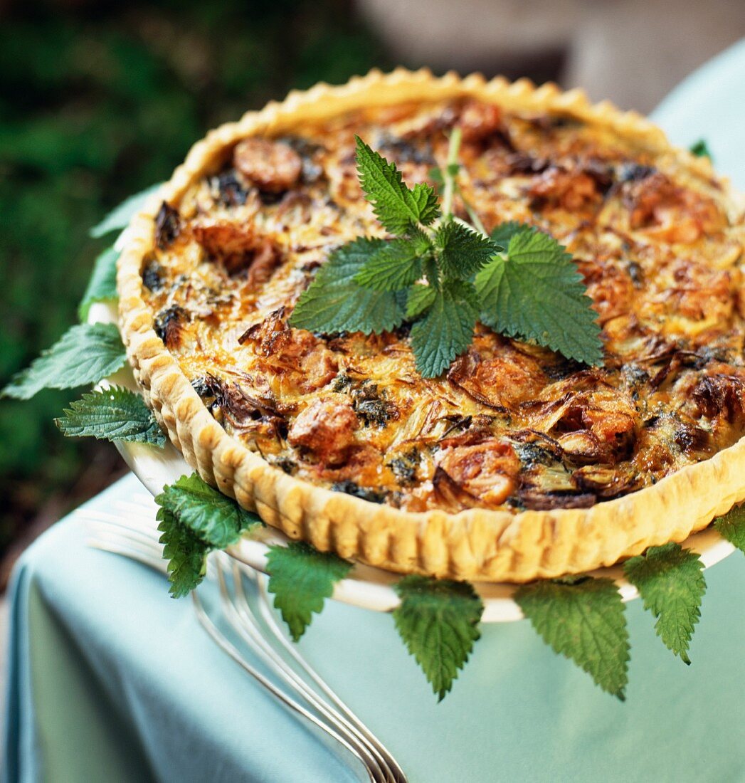 Nettle savoury tart