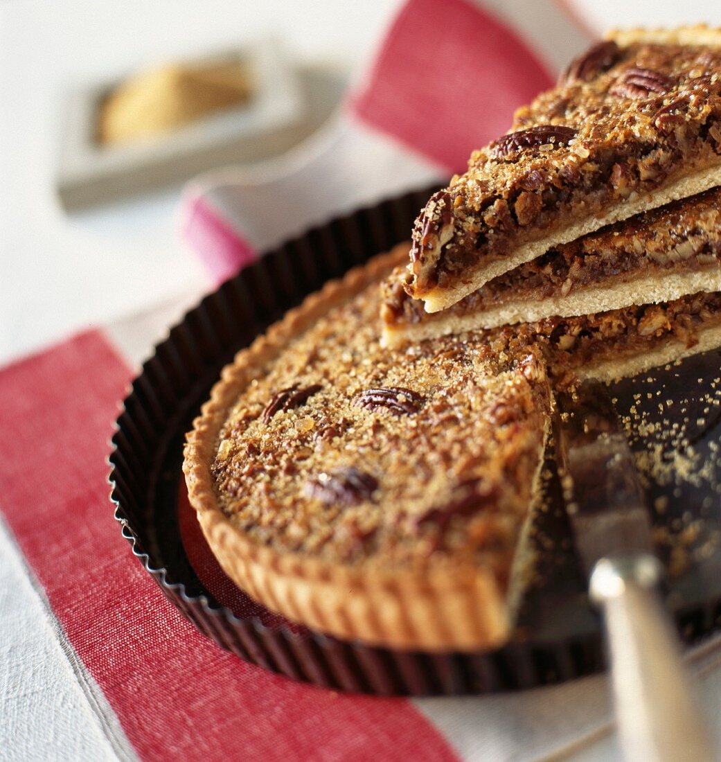 Two sugar pecan tart