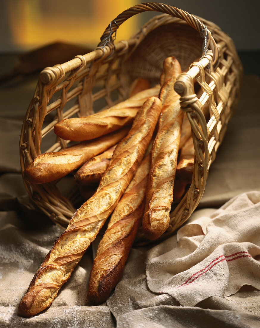 baguettes in basket