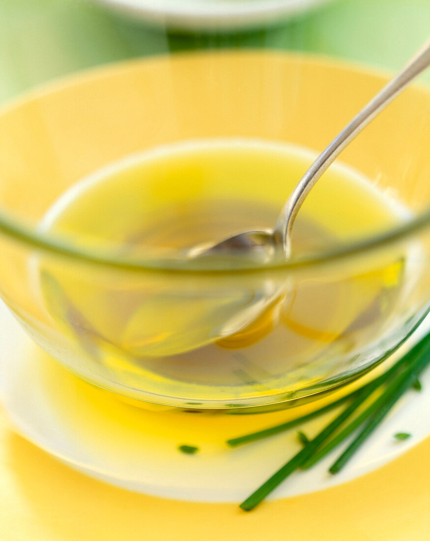 Olive oil and chives
