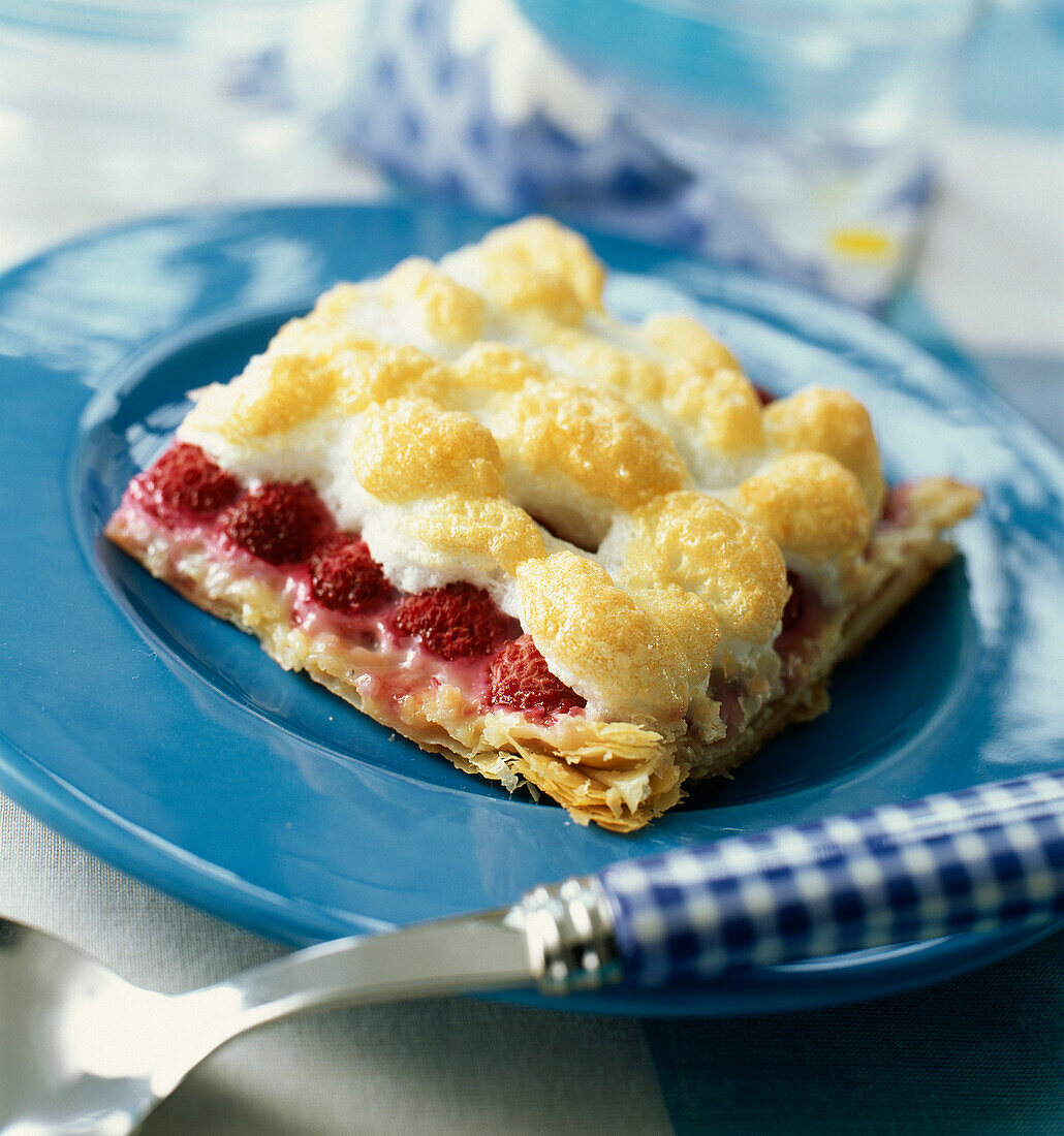 Raspberry meringue pie