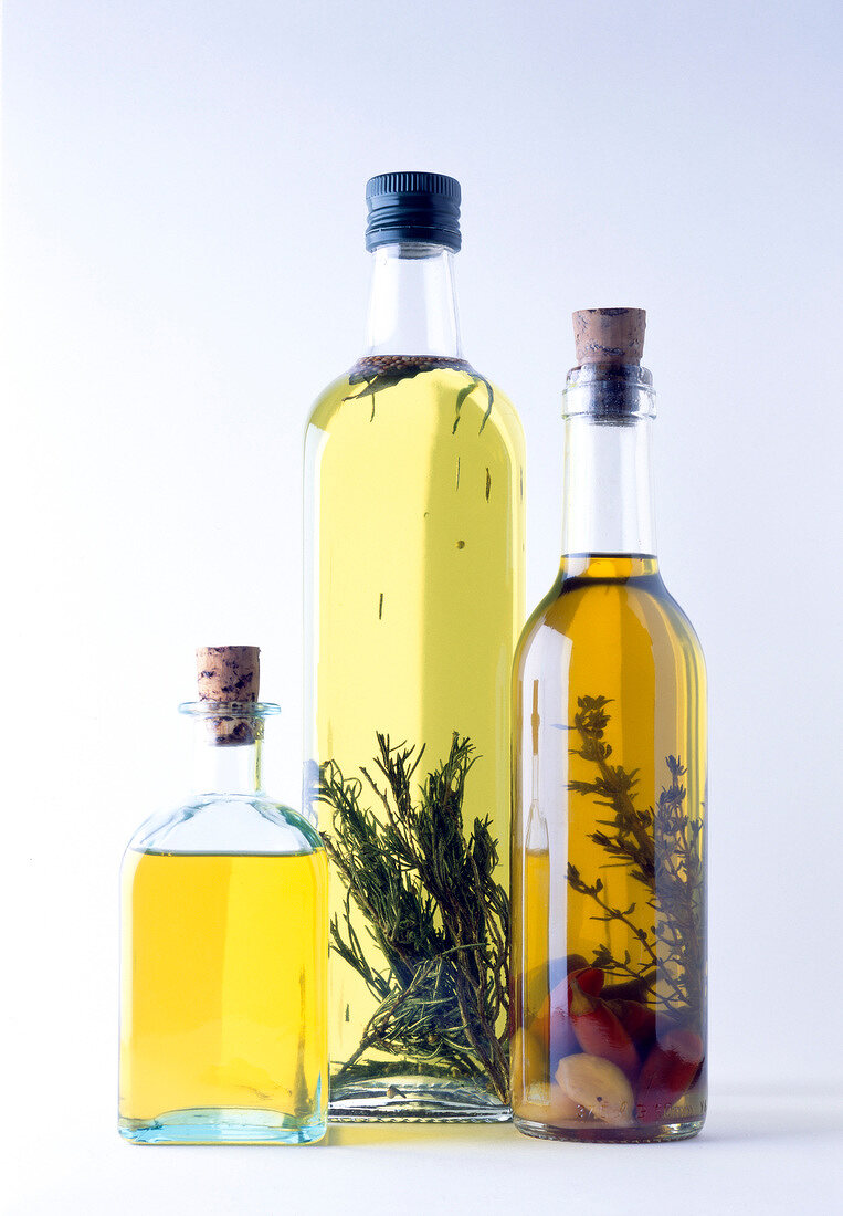 Bottles of olive oil