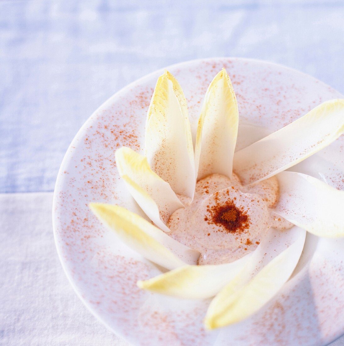 Fromage frais and paprika dip with chicory