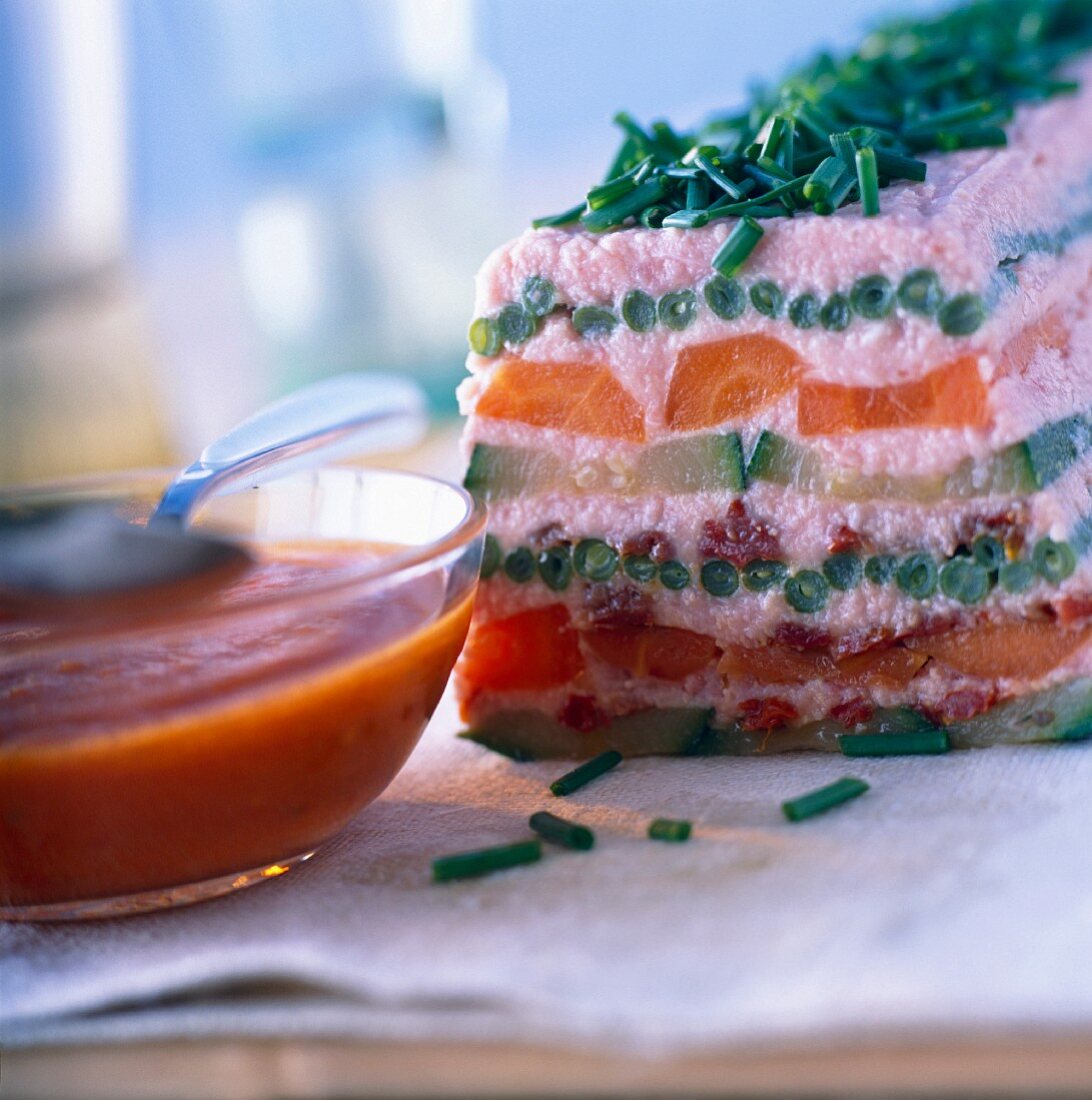 Fish and vegetable terrine