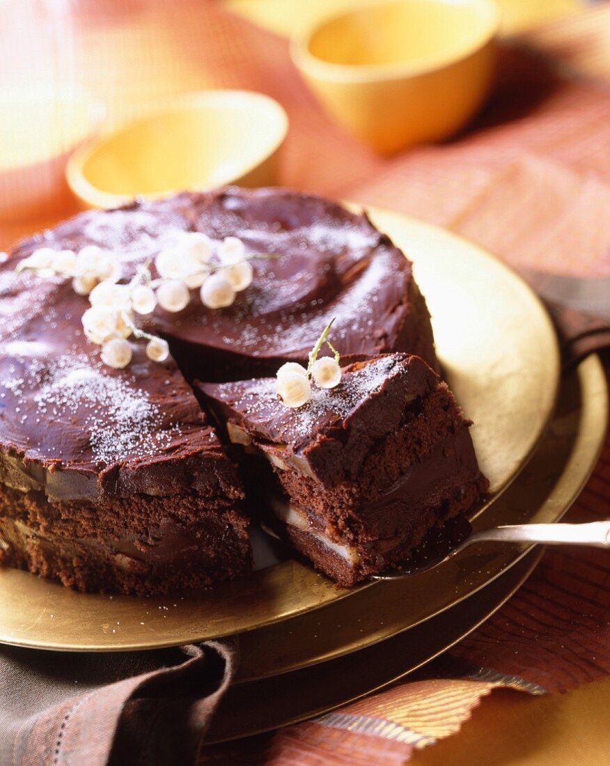 Schokoladen-Birnen-Kuchen