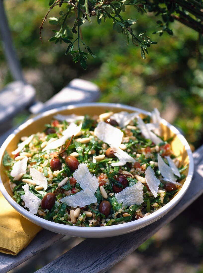 Tabouleh with pine nuts