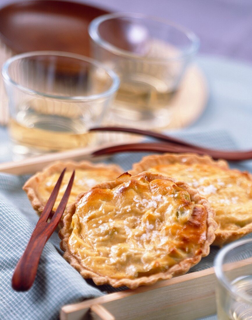 Lauchtörtchen mit Hummer-Bisque