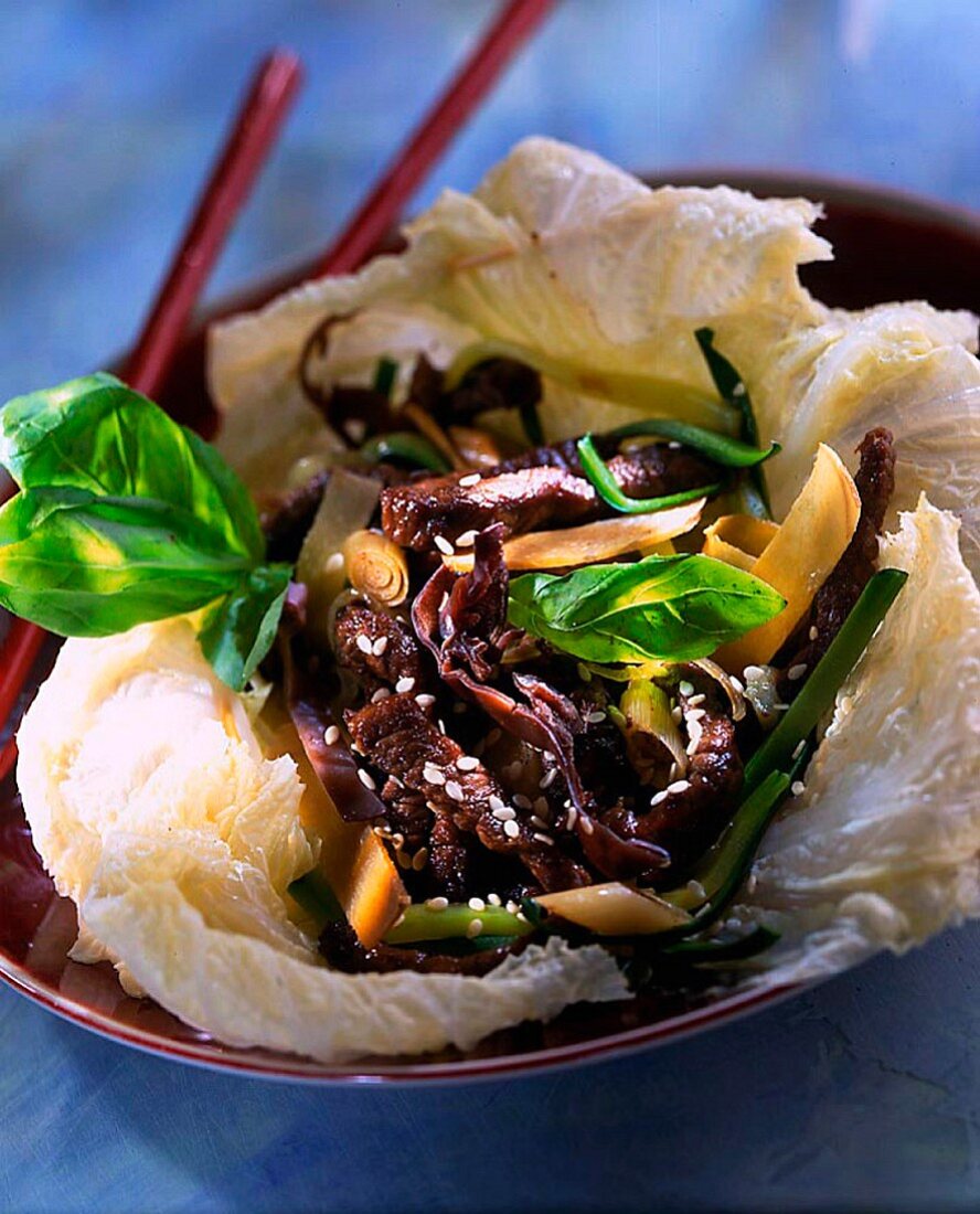 Asian beef bundles