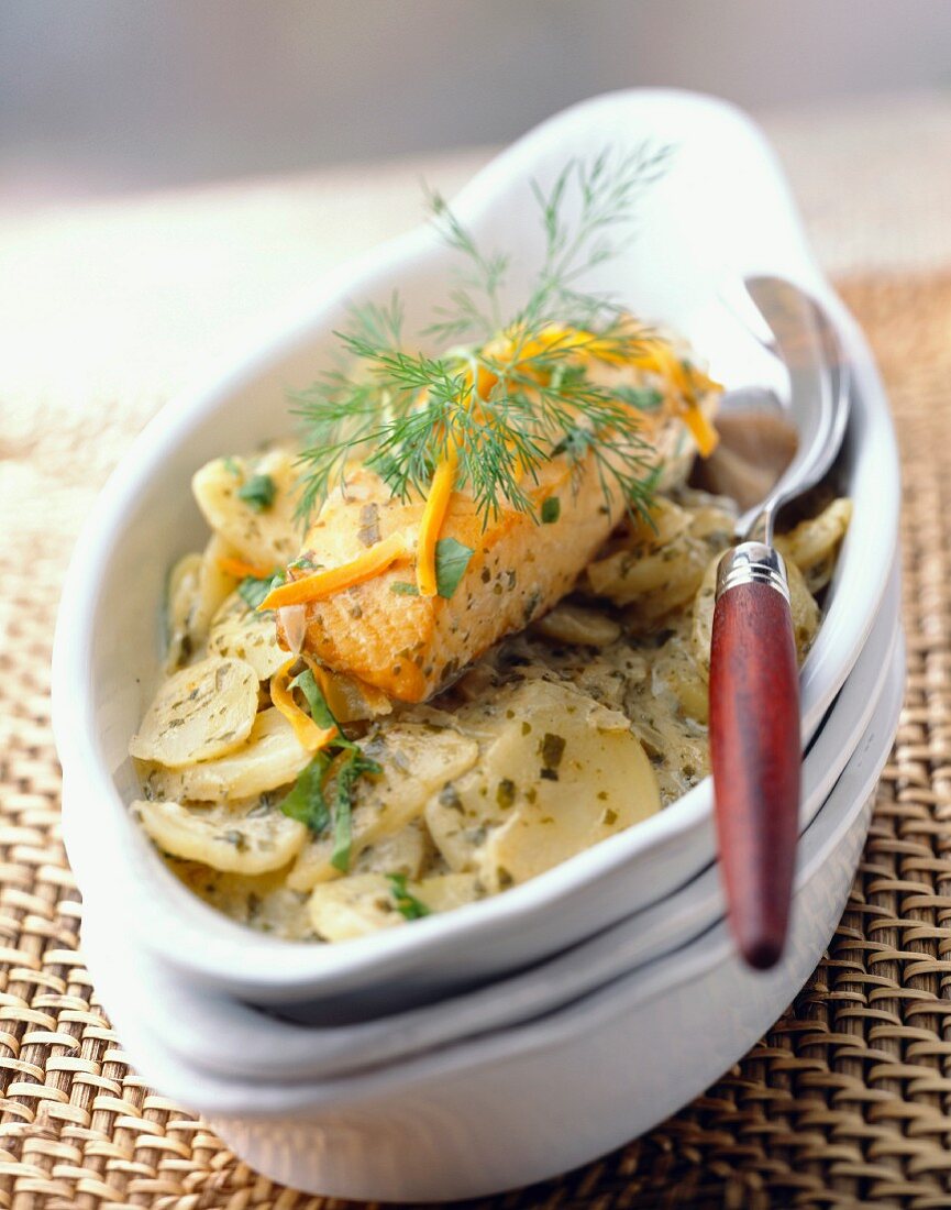 Salmon with potatoes