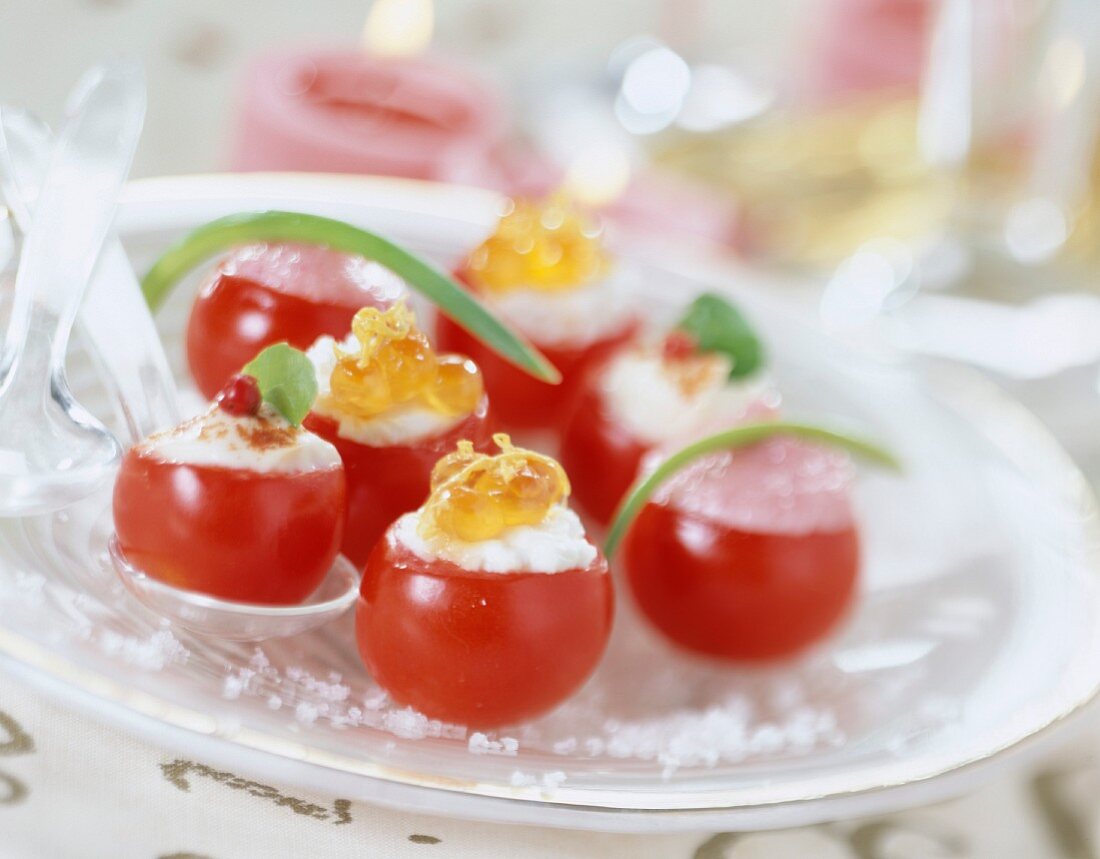 Stuffed cherry tomatoes