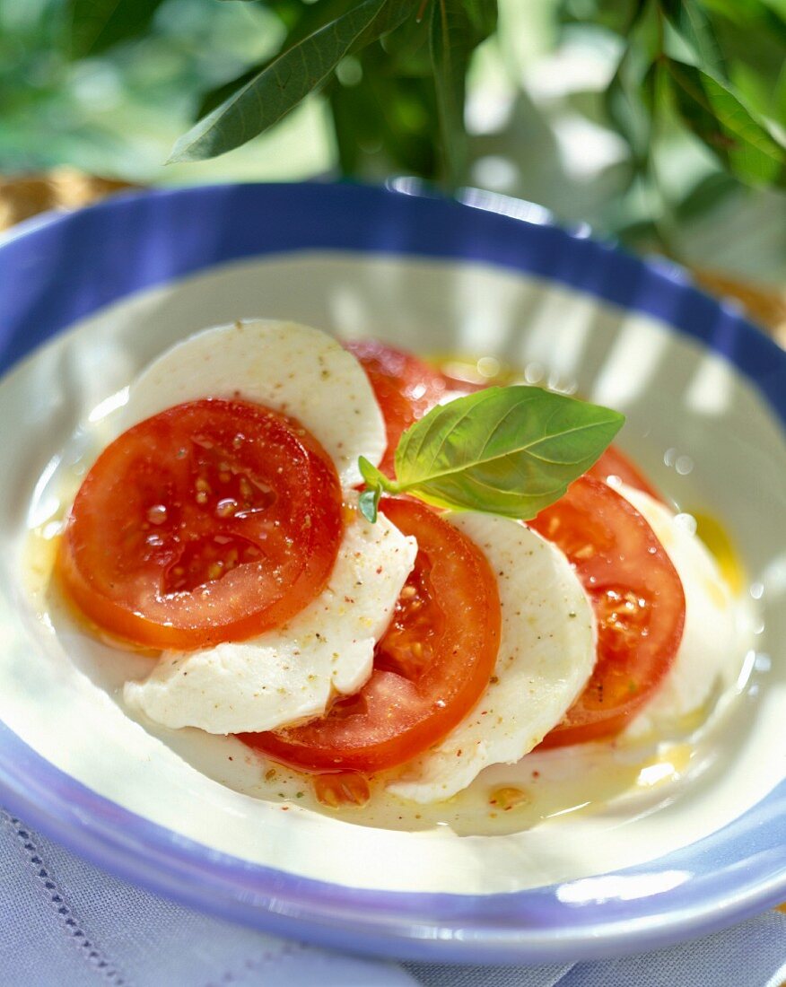 Tomate und Mozzarella