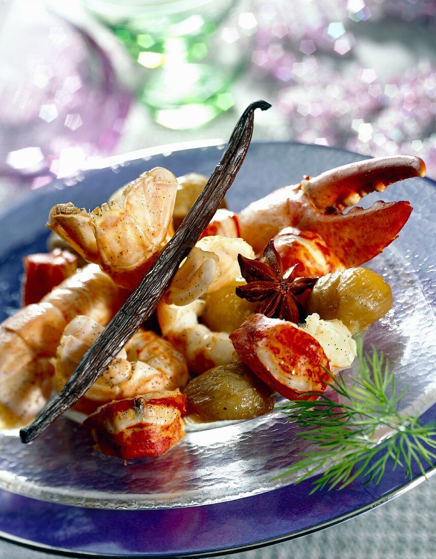 Lobster with vanilla and chestnuts