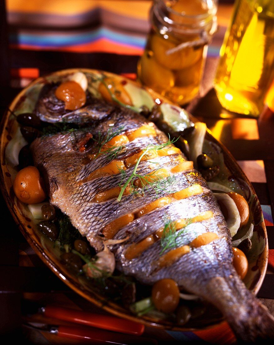 Sea bream with preserved lemon