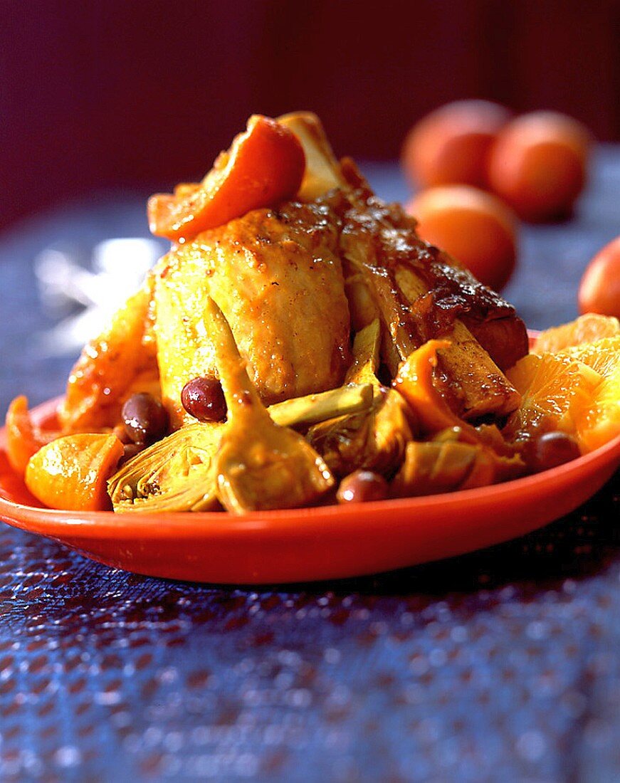 Tajine mit Orangen