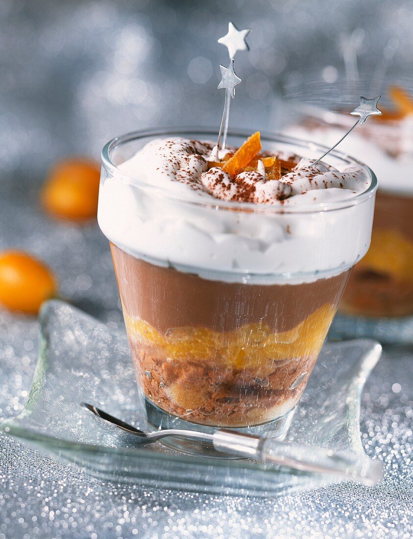 Nougat-Tiramisu mit Mandarinen