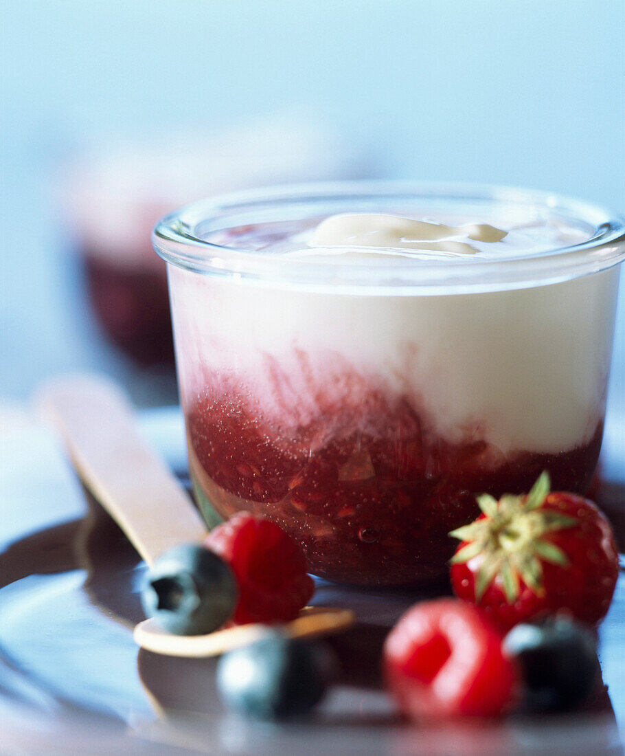 Fromage frais with summer fruit