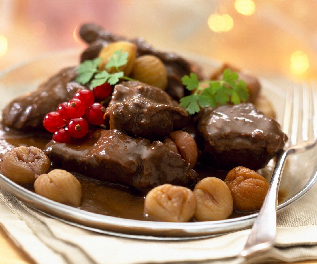 Venison Civet with chestnuts