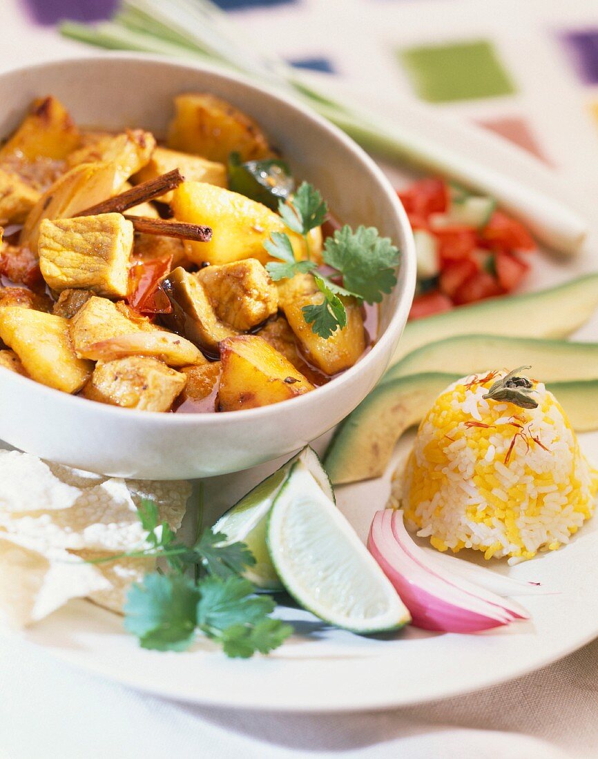 Curried pork with pineapple