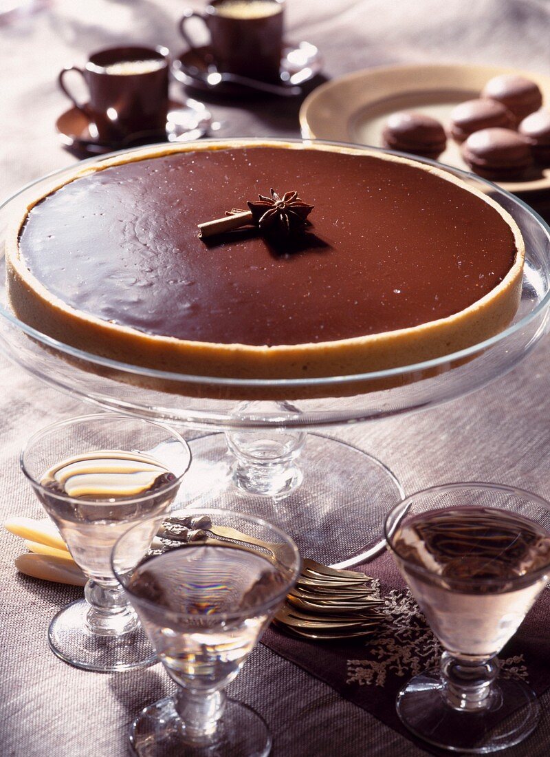 Spicy chocolate tart