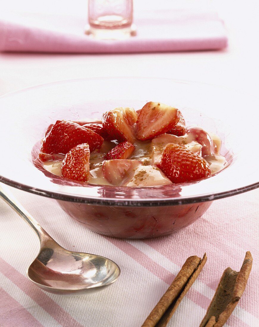 Strawberries with Amazake cream