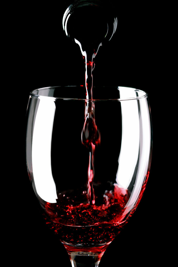 Glass of red wine