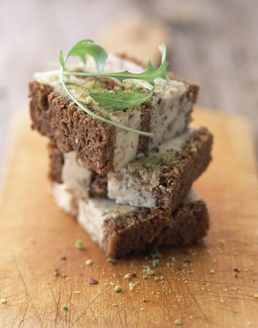 Two cheese and dried fruit pâté