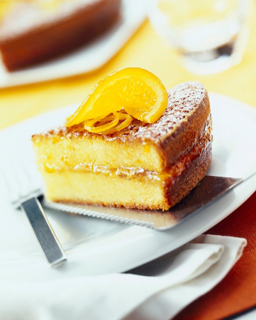 Moist orange sponge cake
