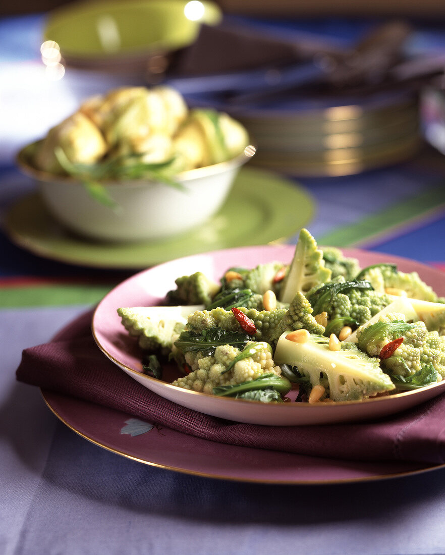 broccoli with pine nuts