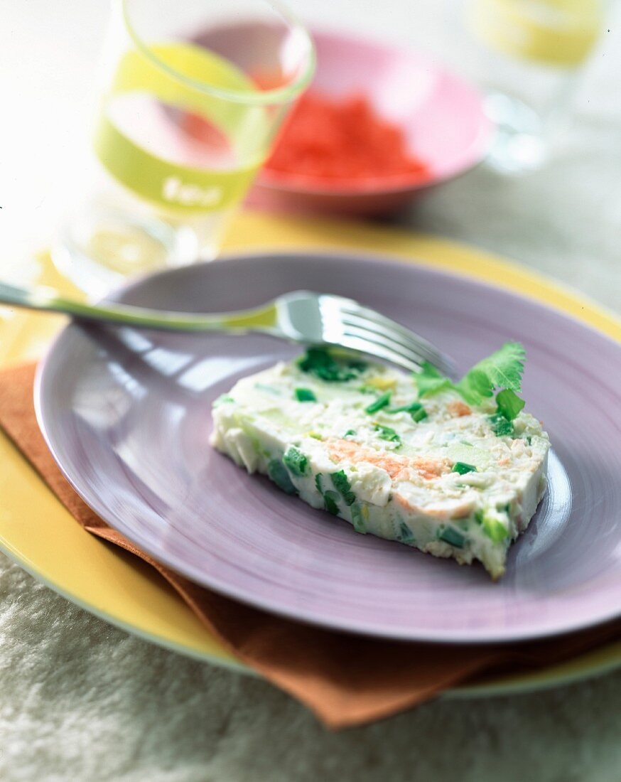 Mosaikförmige Terrine mit Kaisergranat