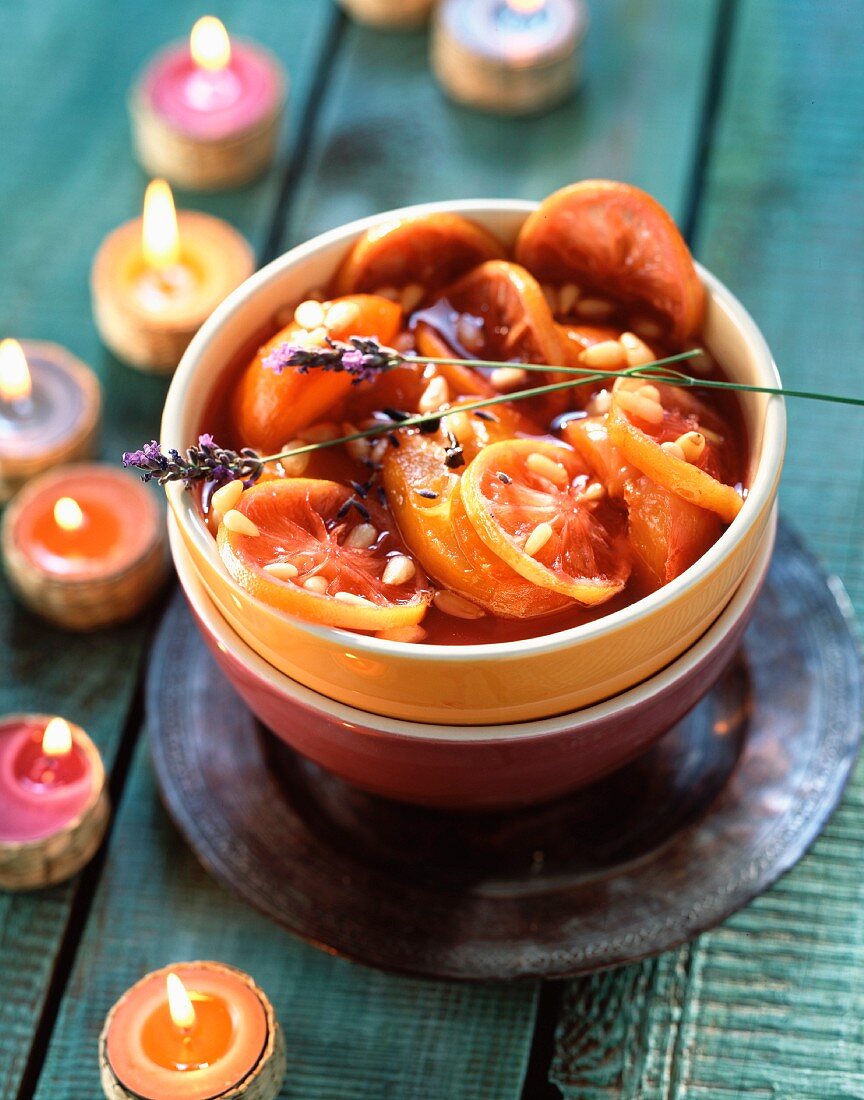 Peaches and lemon tajine