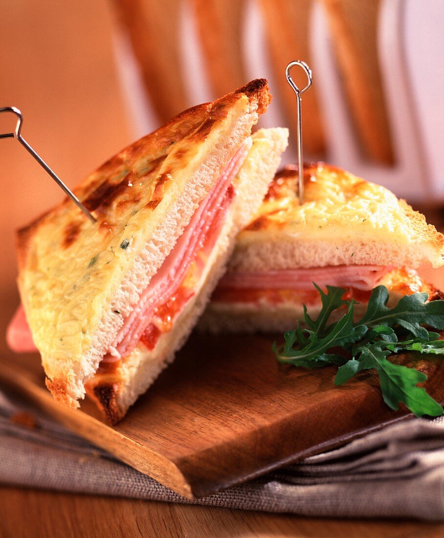 Provençal croque-monsieur toasted sandwich