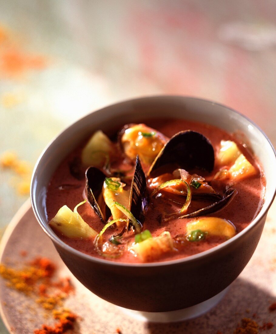 Mussel and pineapple curry