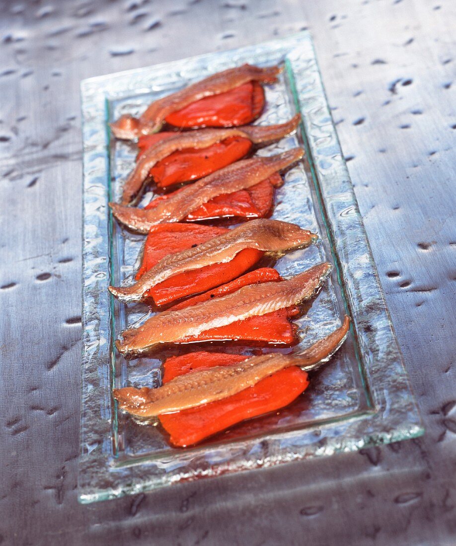 Red peppers with anchovies