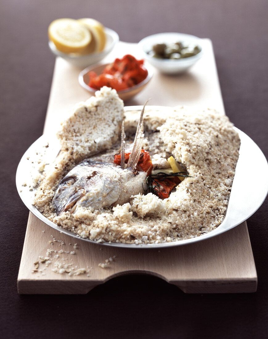 Fish in salt crust