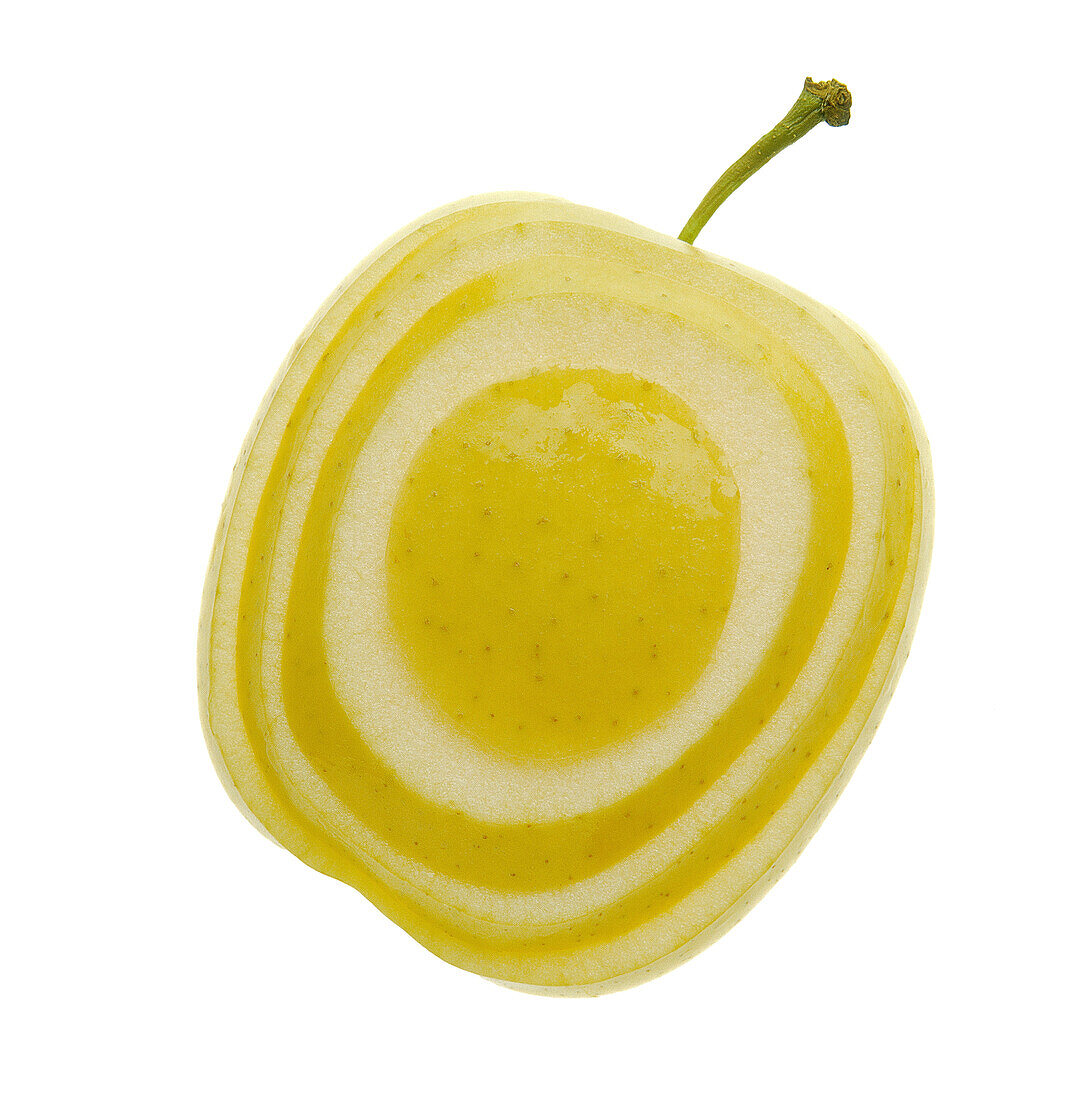 In dünne Scheiben geschnittener Apfel