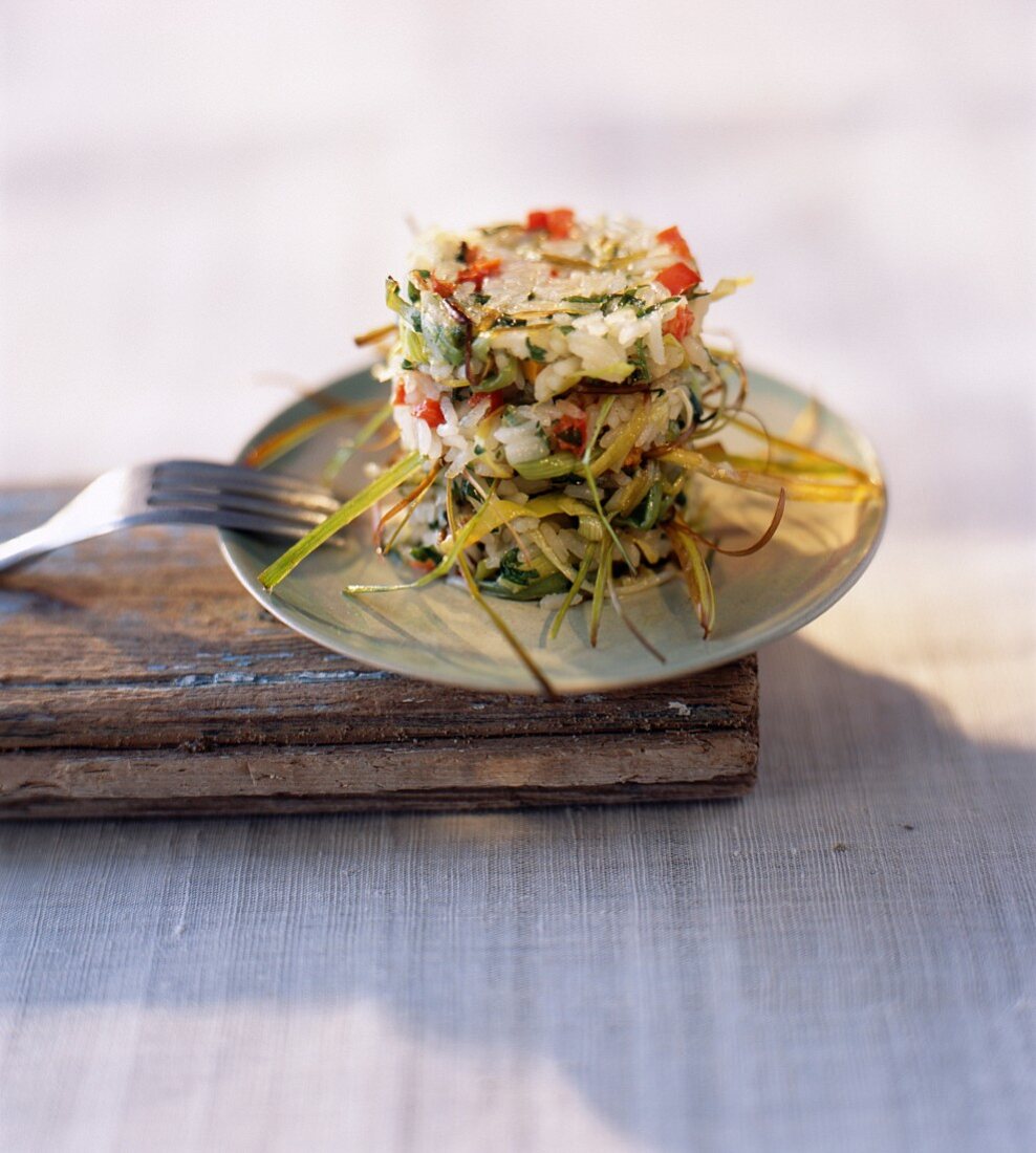 Rice and vegetable galettes