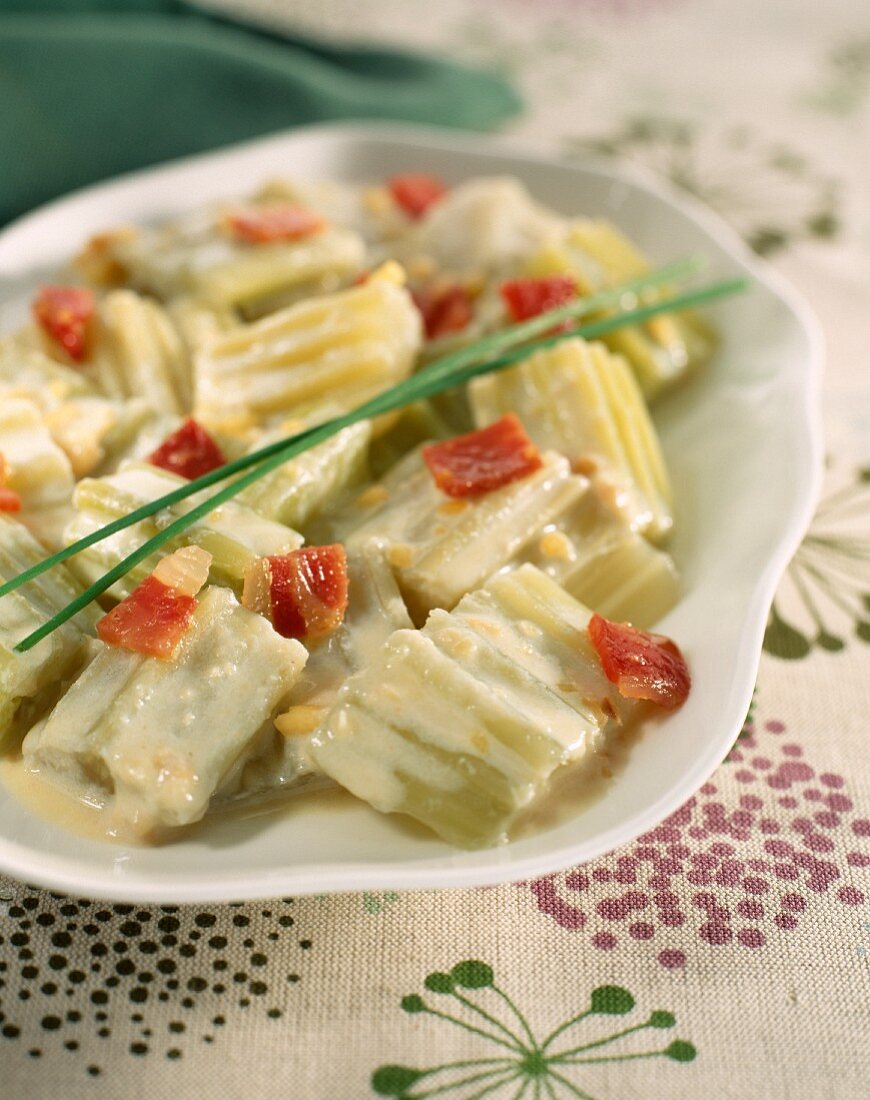 cardoon with almond sauce