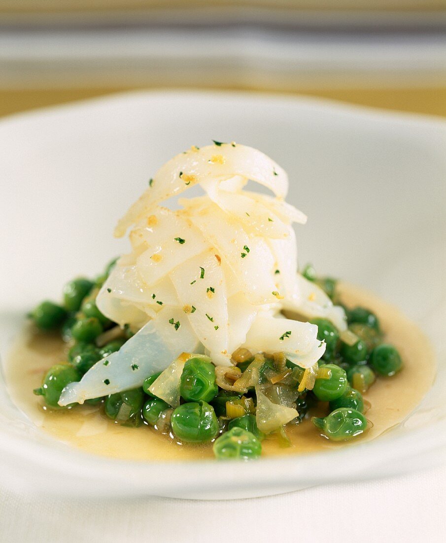 cuttlefish with peas