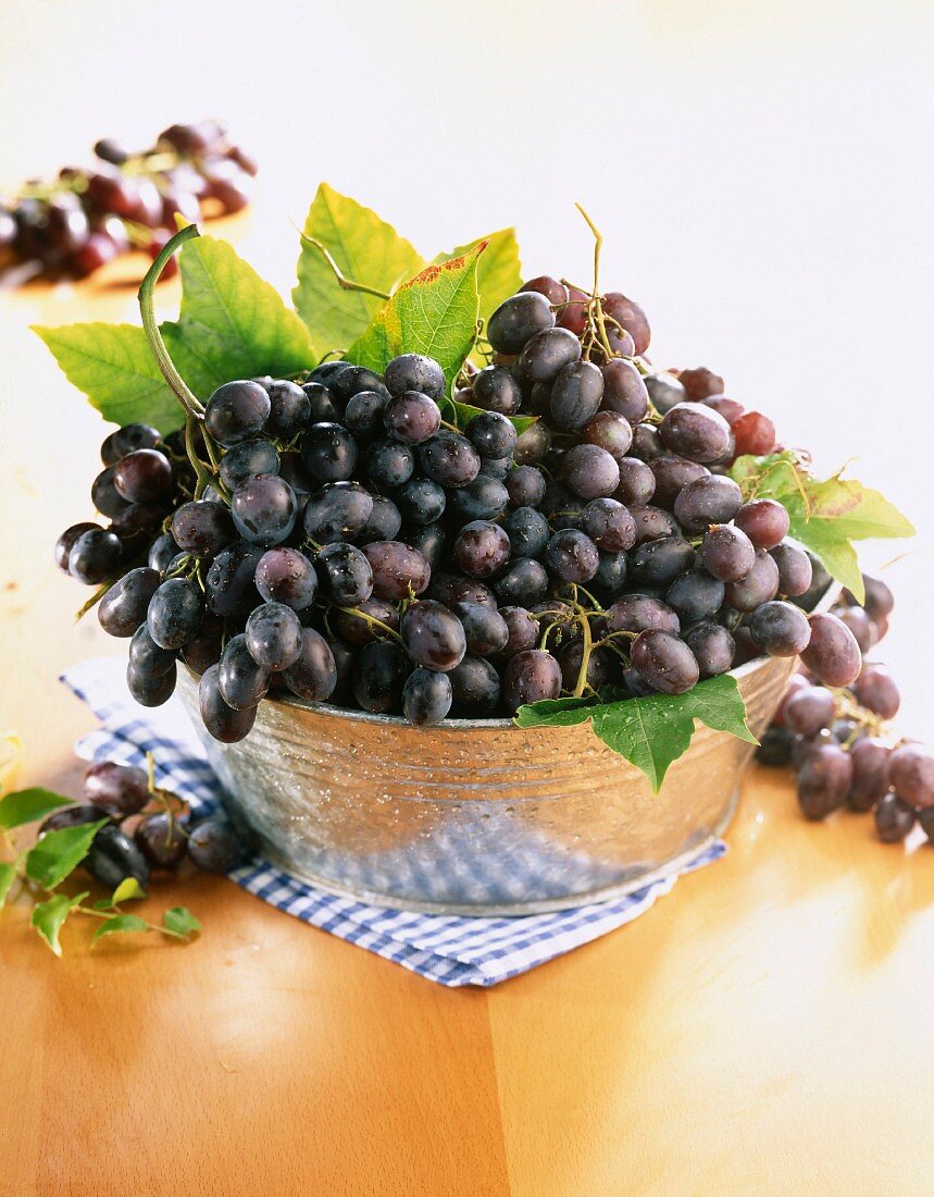Bunches of Muscat grapes