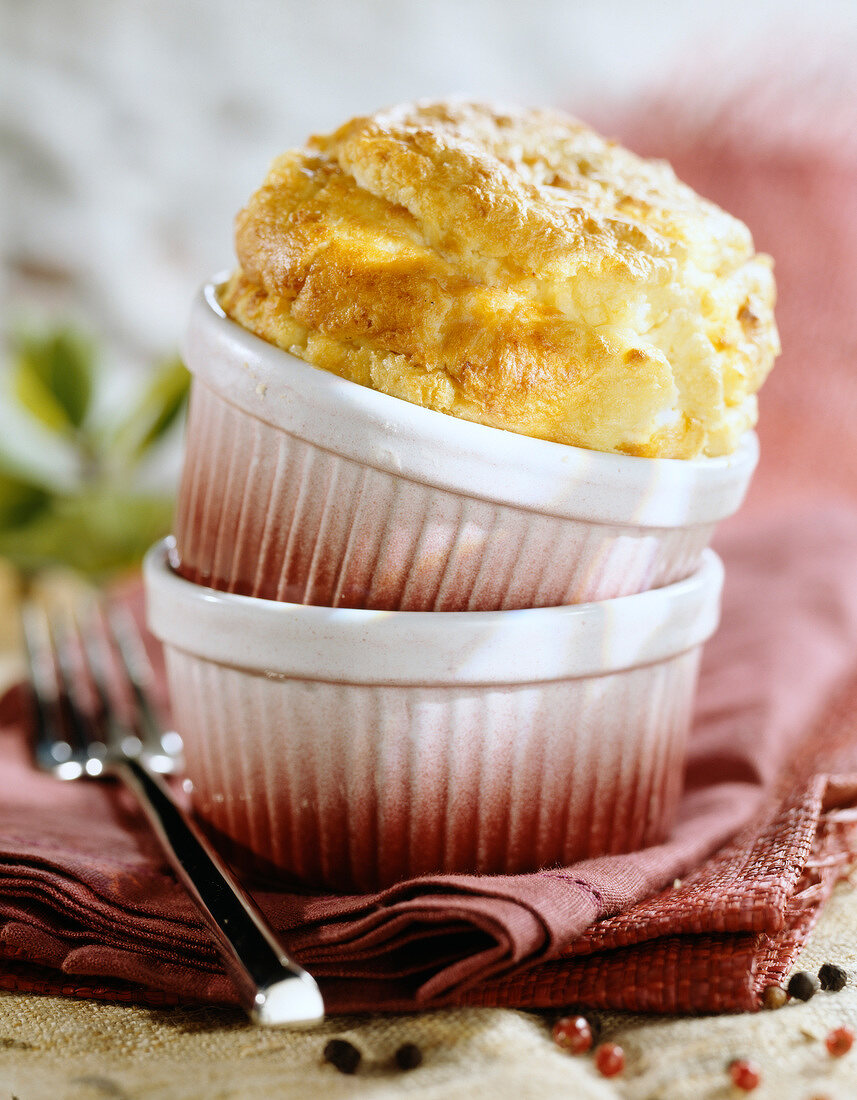 Three cheese soufflé