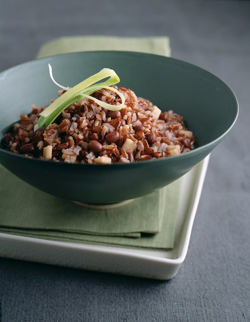 Red kidney bean risotto