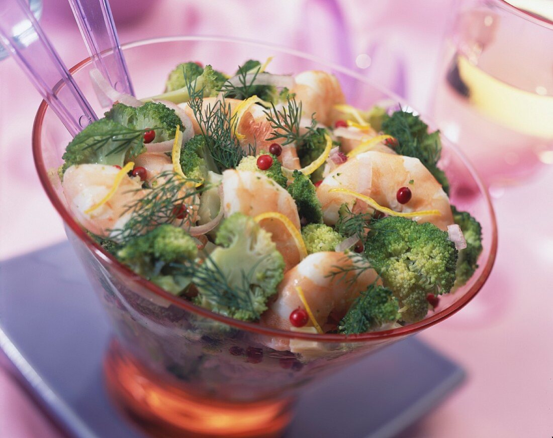Shrimp and broccoli salad