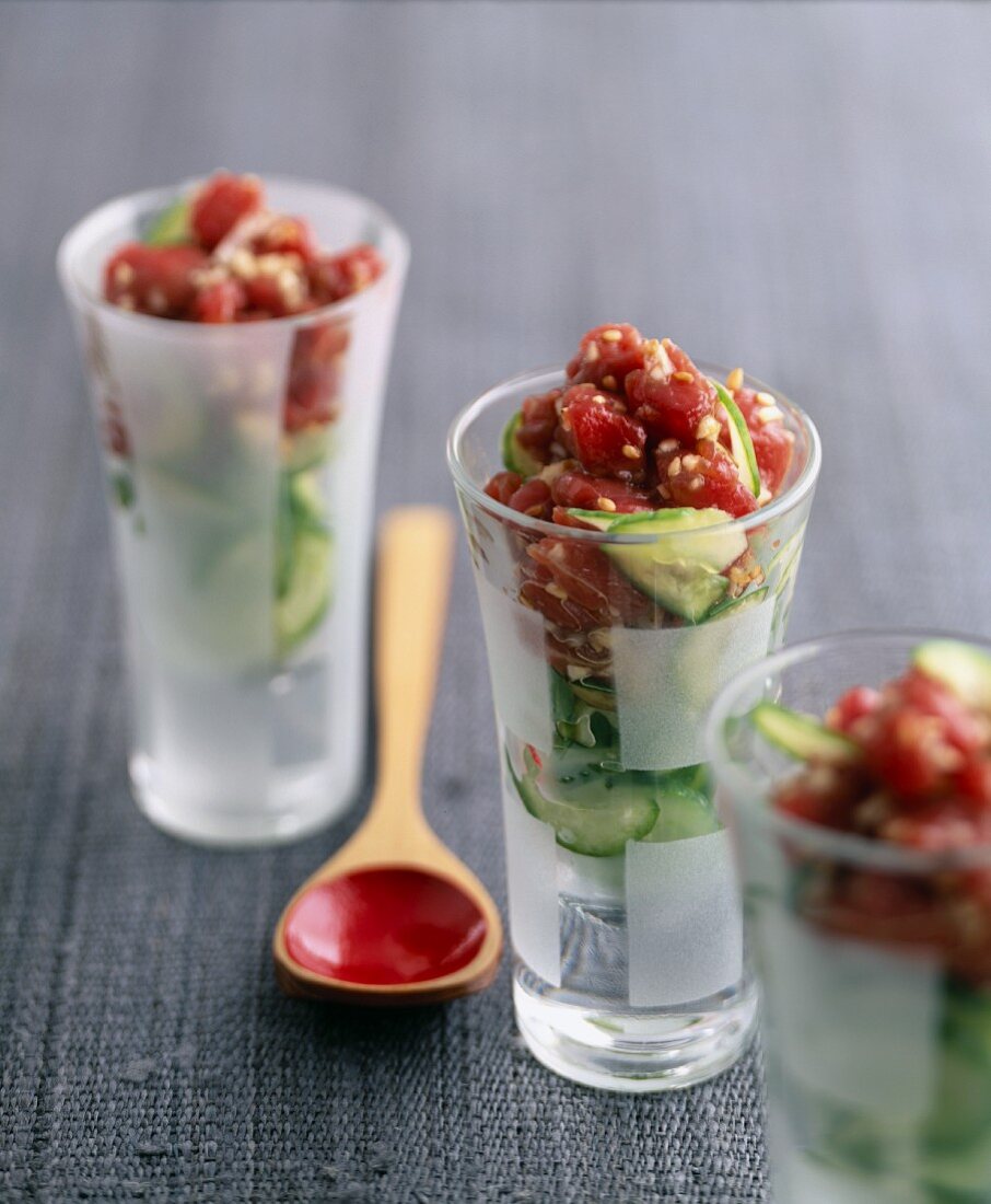 Raw beef and courgette salad