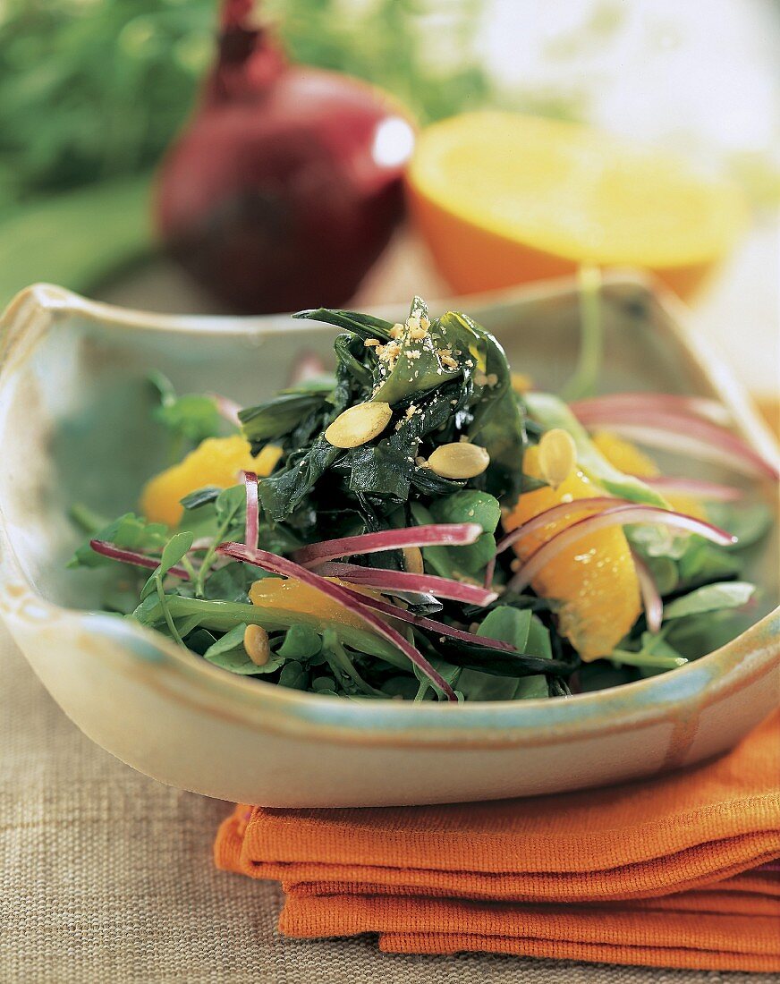 spinach salad with orange