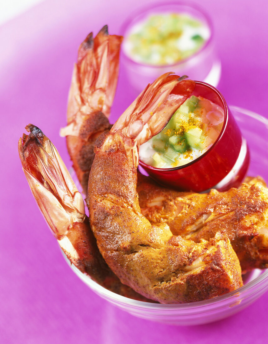 Tandoori-Shrimps mit Dip