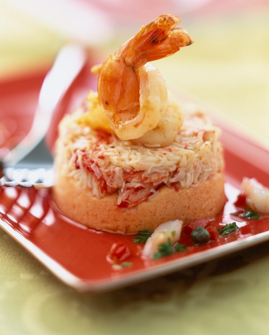 Crab timbale