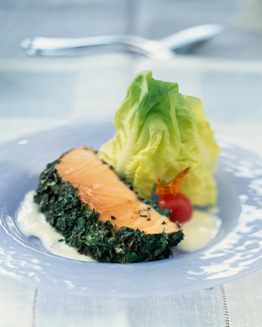 Lachs mit Kräuterkruste