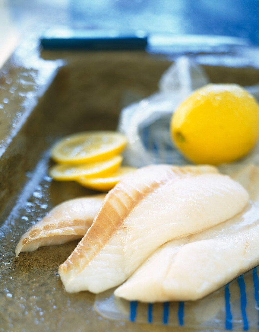 Raw cod fillets