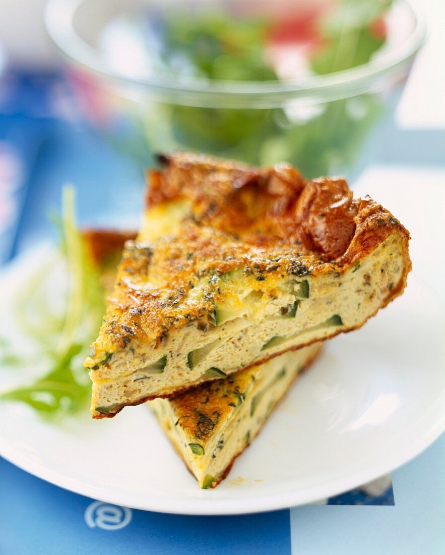 Zucchini-Tortilla mit Koriander