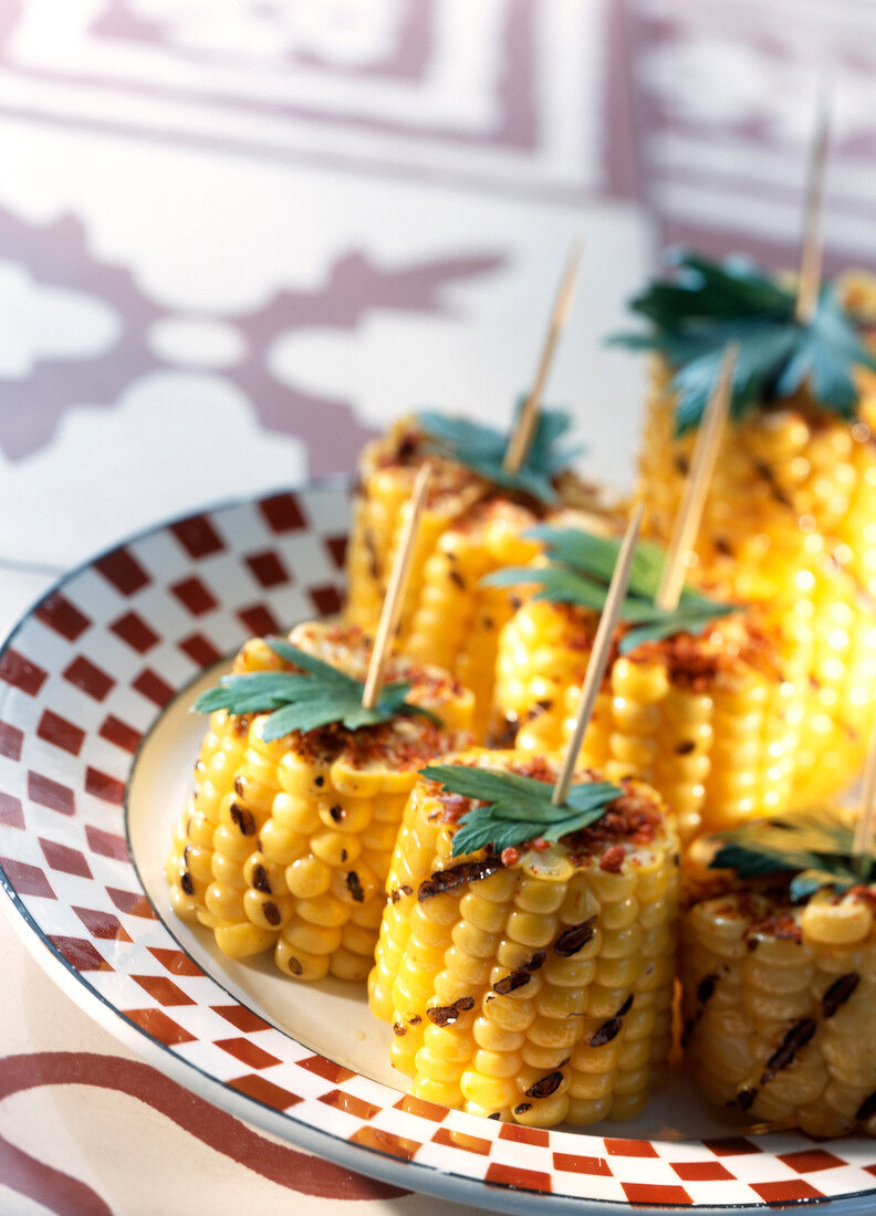 Grilled corn-on-the-cob with espelette pepper